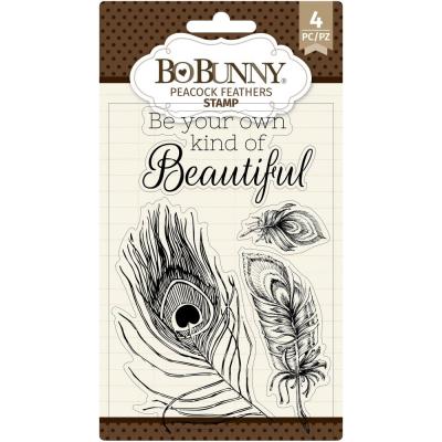 BoBunny Clear Stamps - Peacock Feathers